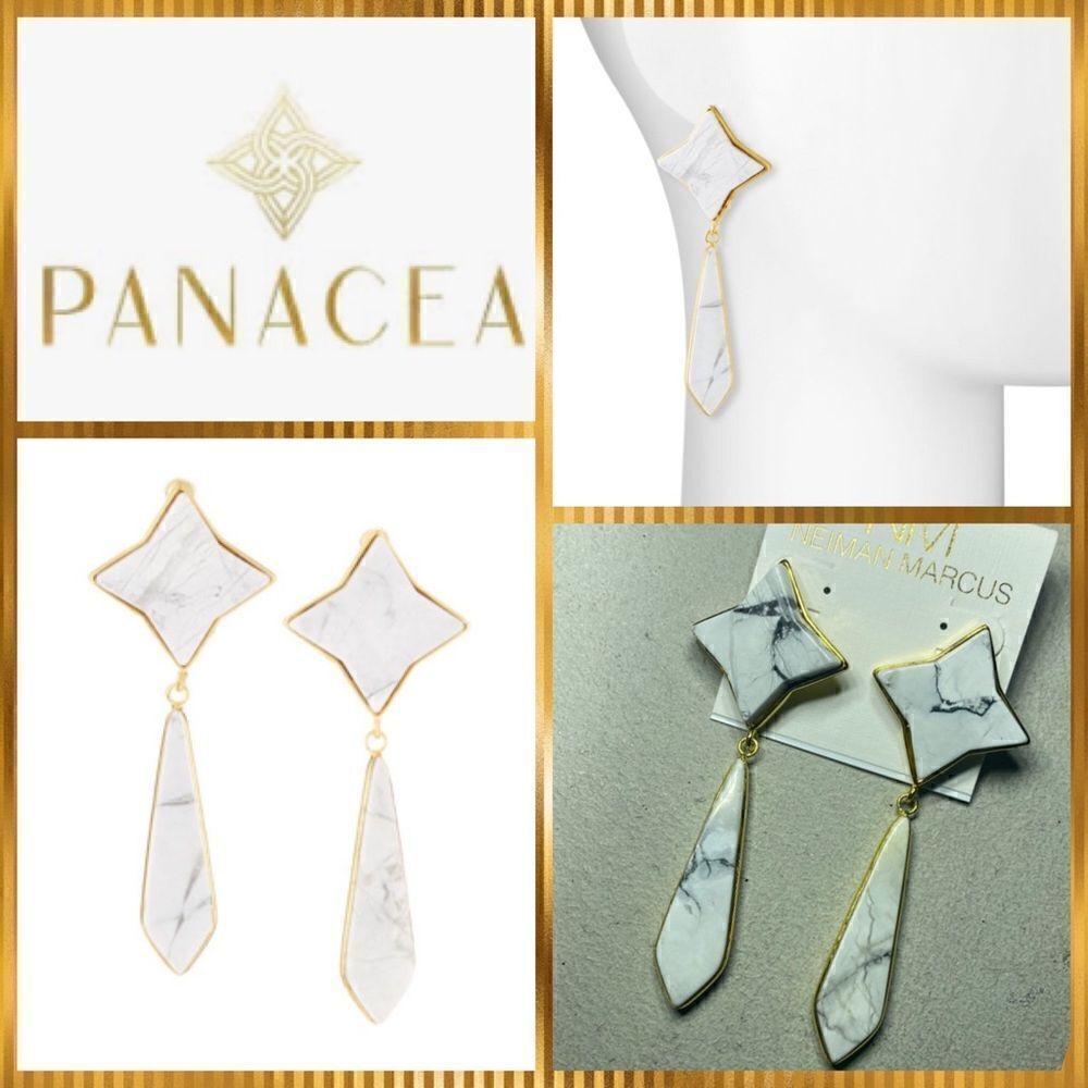 NWT MSRP $75 Panacea Howlite Drop Earrings Women's